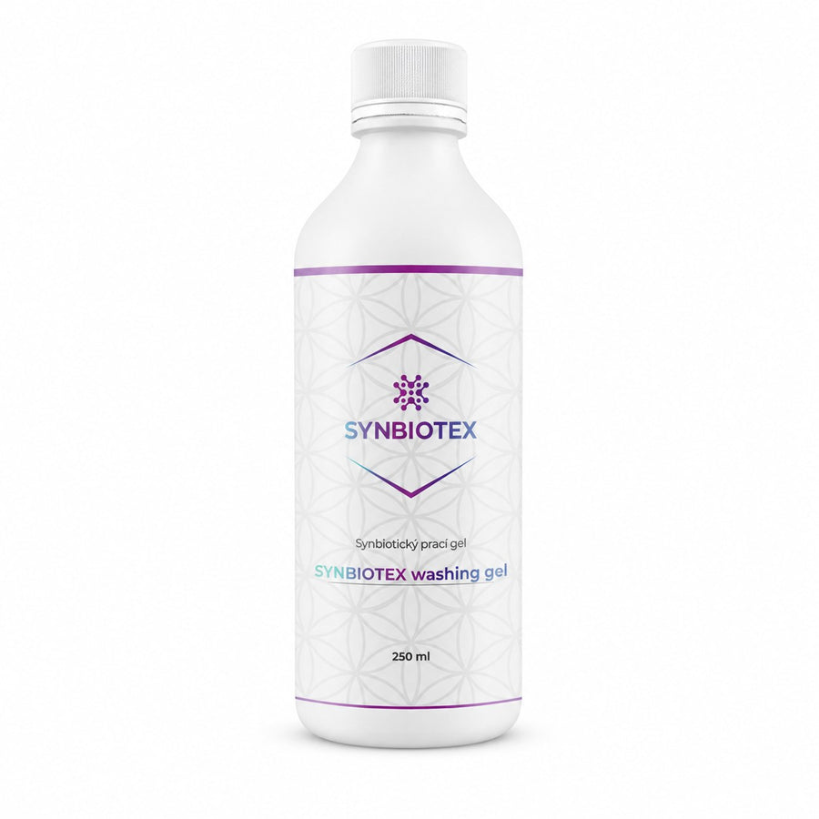 SYNBIOTEX washing gel — lahvička na bílém pozadí