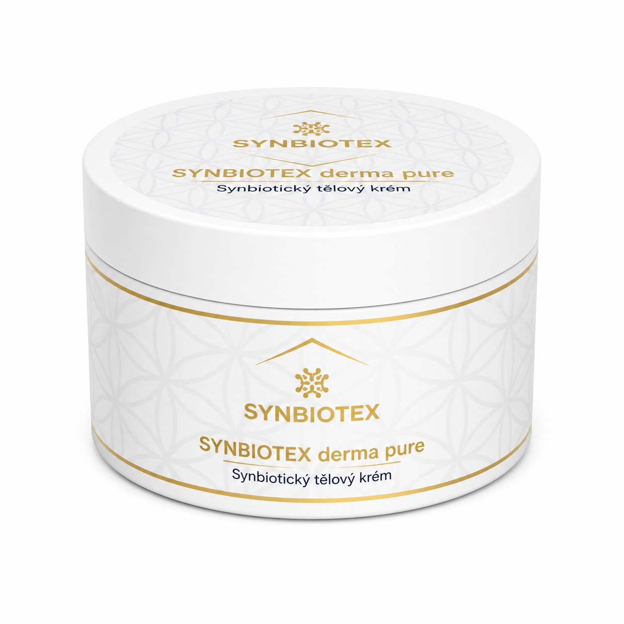 SYNBIOTEX derma pure — lahvička na bílém pozadí