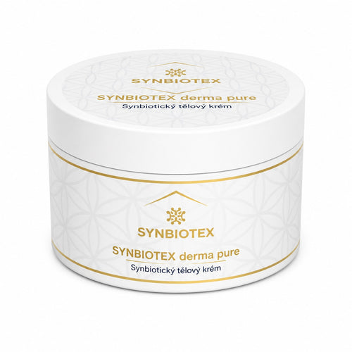 SYNBIOTEX derma pure — lahvička na bílém pozadí