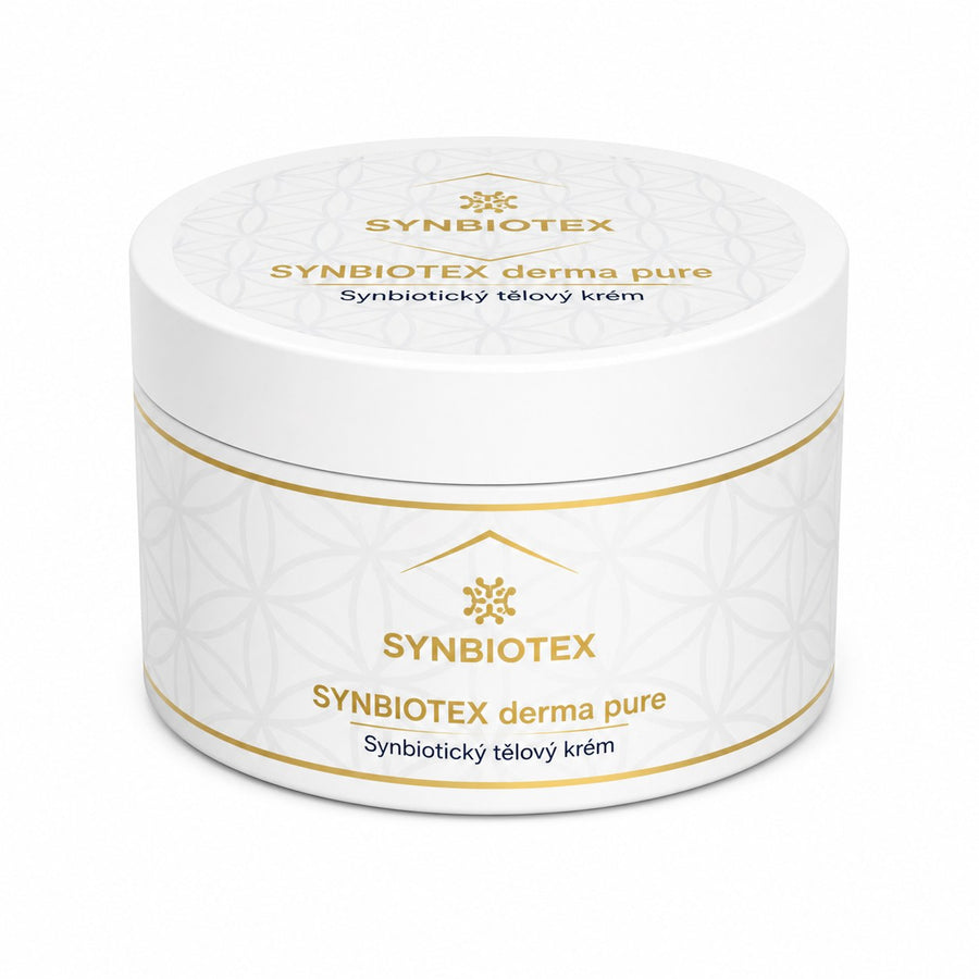 SYNBIOTEX derma pure — lahvička na bílém pozadí