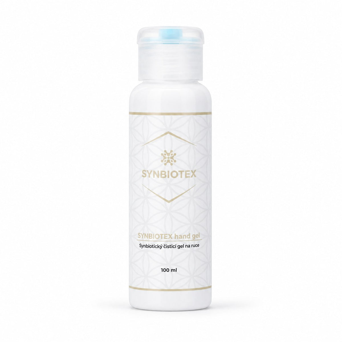 SYNBIOTEX hand gel — lahvička na bílém pozadí