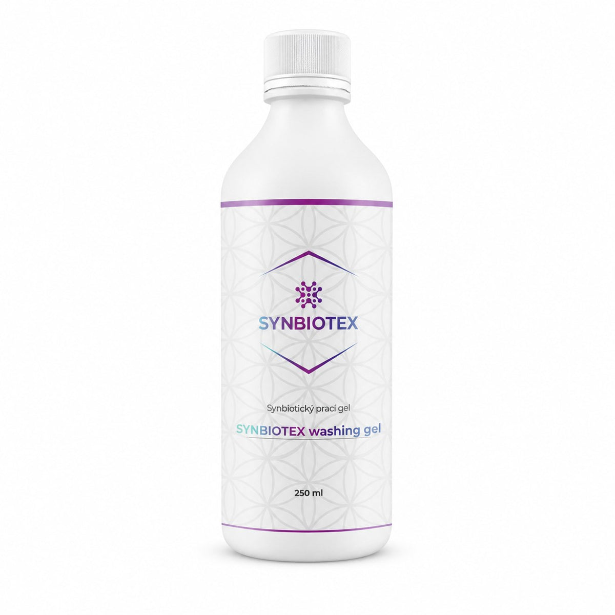 SYNBIOTEX washing gel — lahvička na bílém pozadí